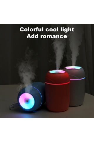 Hangfox Usb Şarjlı Mavi Renkli Kupa Nemlendirici: Nano Atomizasyon, Renkli Işık, Sessiz Çalışma, Ev Ve Araç İçin Nem Arttırıcı-parfümleyici