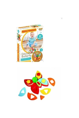 Furkan Toys Babies Eğitici Kelebek 22 Prç Zeka Geliştirici oyuncak