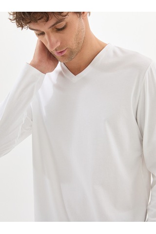 Erkek T-shirt 40816 - Beyaz Beyaz