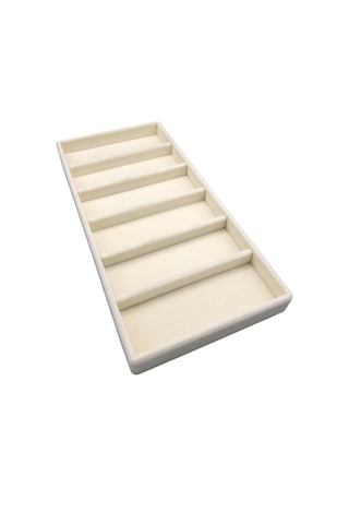 Yerli Üretim Lefkoşa Model Süet Kumaş Krem Renk Gözlük Standı Krem