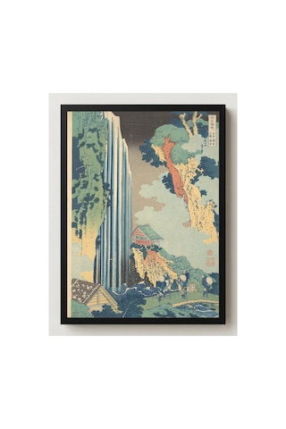 Hokusai Kisokaido Yolunda Ono Şelalesi Çerçevesiz Poster 30x42 Cm A3 Tablo Japon Sanatı Duvar Dekoru
