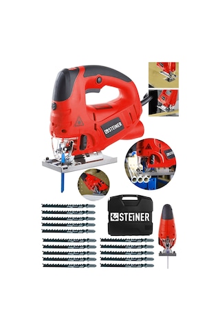 Steiner 4000 Watt Lazerli Otomatik Dekupaj Çantalı Kırmızı+ 15 Uç
