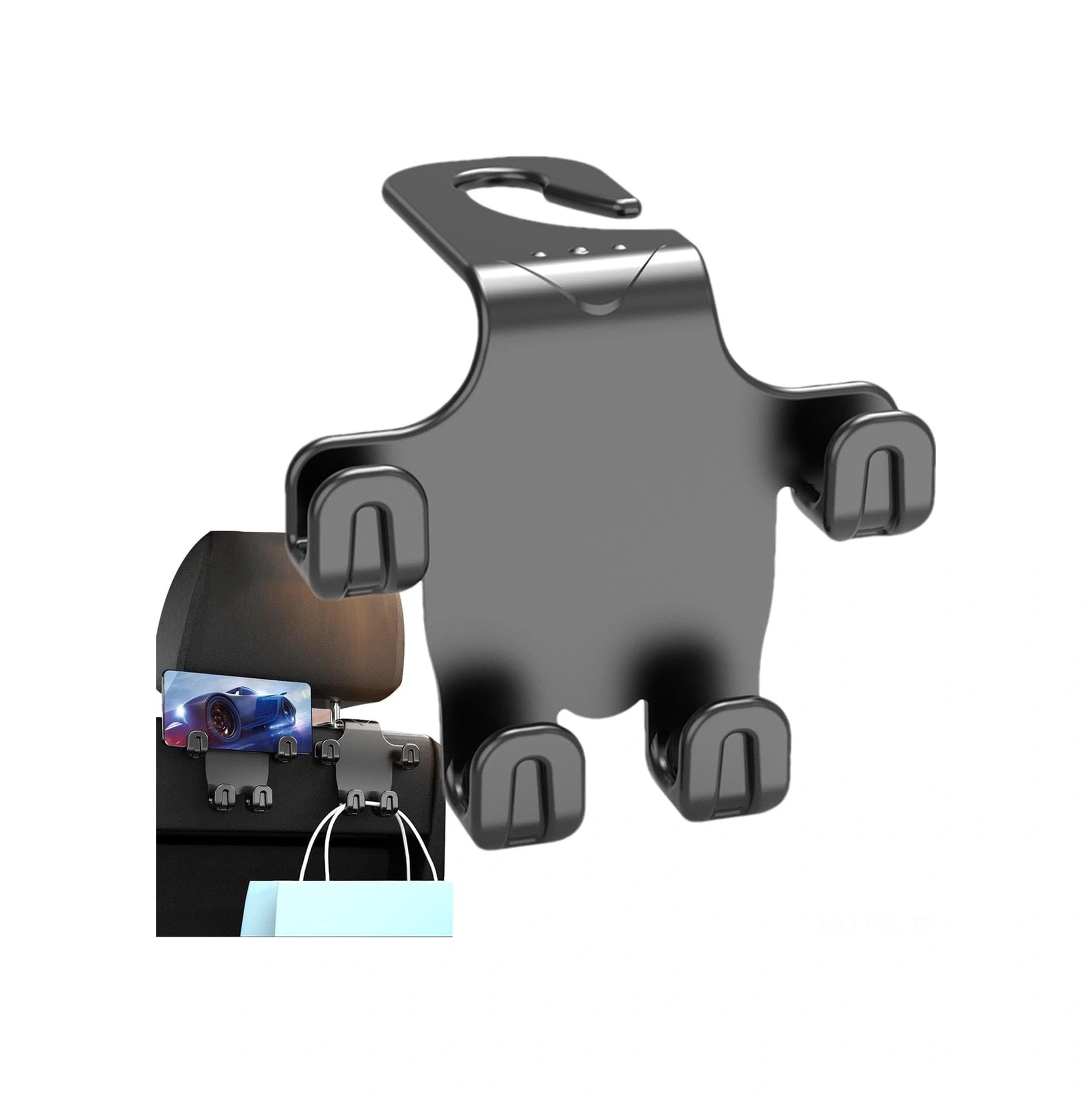 Padalink Oto Arka Koltuk Mutfakçı Kanca - Abs Malzeme 4'lü Fonksiyonlu Oto Aksesuarı, Çanta Şemsiye Geri Tutucu, Yıkama Yok Kurulum