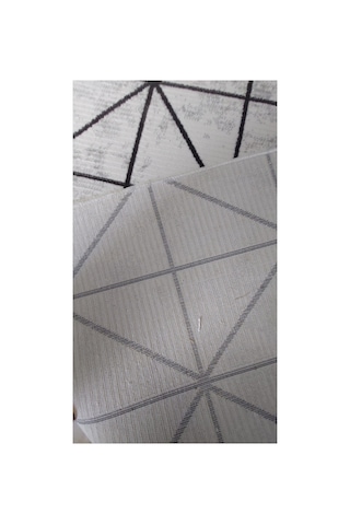 Zen Serisi 200x290 6m2 Dokuma Yazlık Halı Kemik Antrasit