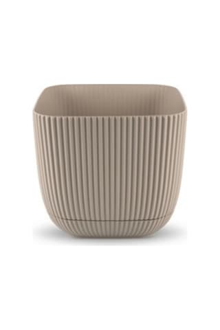 Mercan Kare Saksı No:2 0,67 Lt. 11 X 11 X 9,5 Cm Bej
