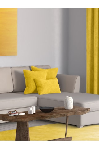 Br Perle Home Daily Series Güneş Sarısı Rengi Kırlent Yastık Kılıfı Güneş Sarısı