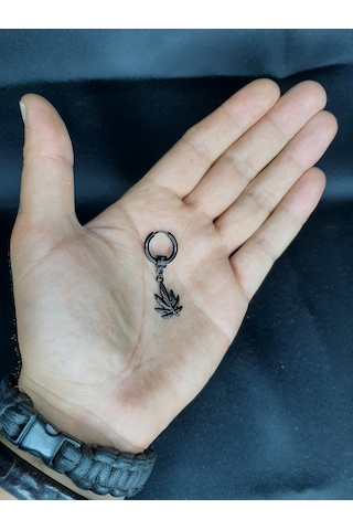 Mryart Yaprak Unisex Çelik Küpe Siyah