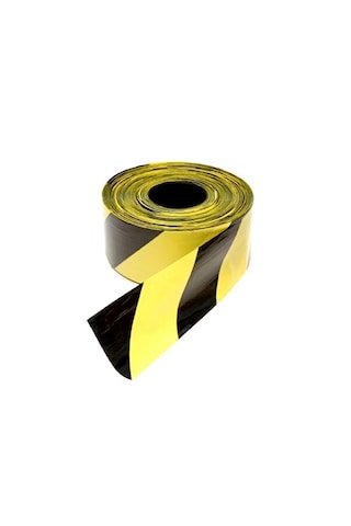 Safety 6 Cm'e 250 Mt Sarı Siyah İkaz Bandı Emniyet Şeridi