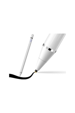 Xiaomi Redmi Pad 2 / Pad 2 Pro Uyumlu Universal Şarjlı Aktif Stylus Pen Dokunmatik Tablet Kalemi Beyaz