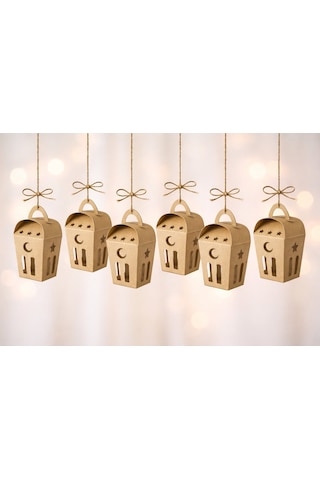 Ramazan Temalı Kutu 12'li 12x6 Cm Kraft Diğer