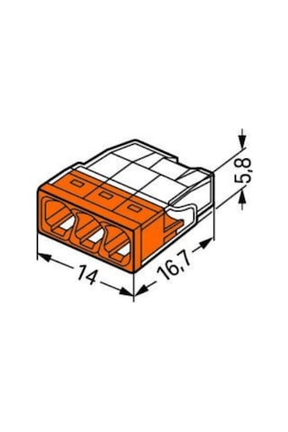 Wago 3lü Geçmeli Buat Klemensi -100'lü Paket 2,5mm