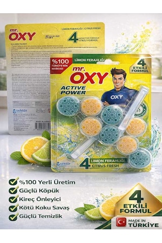 Oxy Limon Ferahlığı Kokulu Wc Blok 2'li 50 Gr 2 Paket
