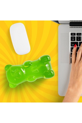 Mustard Gummy Bear Mouse Bilek Desteği - Yeşil