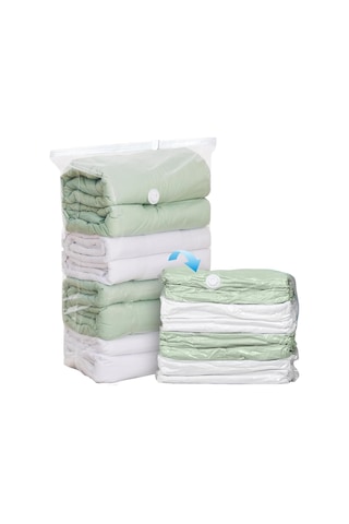 2'li Jumbo Boy Vakumlu Hurç 90x130x45 Tabanlı Yorgan Yastık Kıyafet Kışlık Büyük Boy Saklama Depolama Poşet Çok Renkli