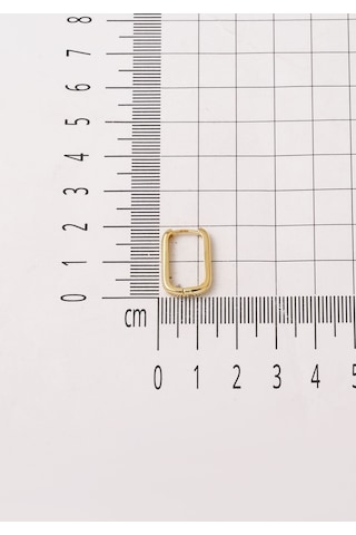 14 Ayar Altın Bombeli Köşeli Küpe - Modern Minimalist Takı Sarı Altın