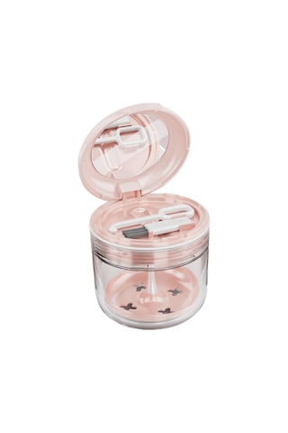 Dolıty Protez Çantası Tutma Ortodontik Kupası Seyahat Için Pembe