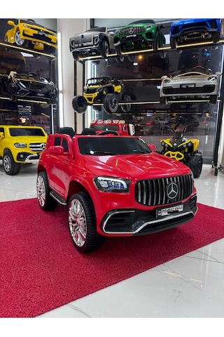 Poyraz Akülü Mercedess Suv Akülü Araba 0-7yaş Özel Plaka Kırmızı