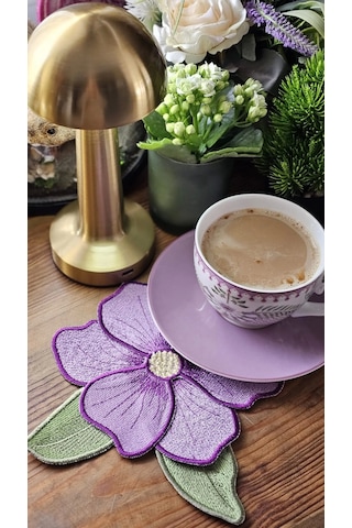 Agbtrend Mor Manolya Nakışlı Sunum Ve Kokteyl Peçetesi Mor