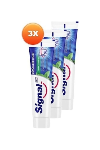 Signal Çürüklere Karşı Nane Ferahlığı Diş Macunu 100 ML x 3