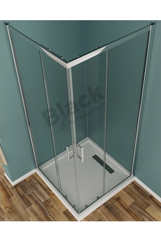 Blackline 5Mm Cam Duşakabin Köşe Her Ölçüde Temperli Cam H:190 Şeffaf