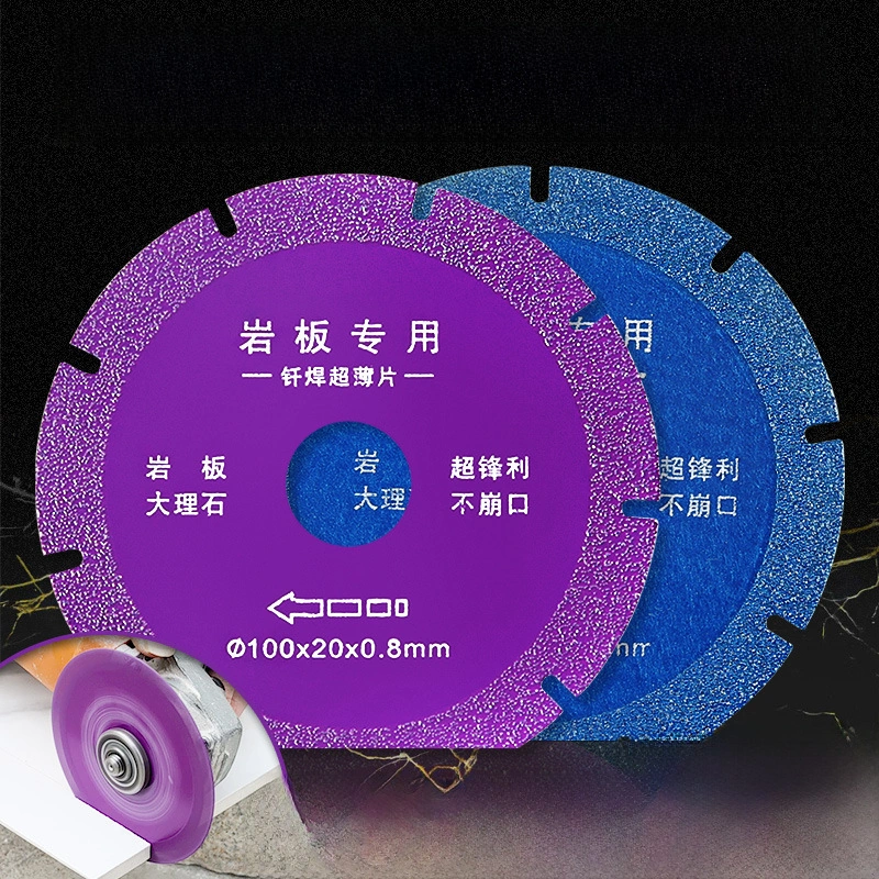 Hombey Profesyonel Mermer Seramik Kesici: Ultra İnce Taş Panel İçin Diamantlı Fırçalı Testere, Kırılma Olmadan Kuru Kesim Φ100 10 Açılmaz