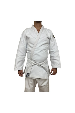 Jiu Jitsu Elbisesi Jujitsu Gi Bjj Gi Ju Jitsu Kimono Beyaz Gri Dikişli Beyaz