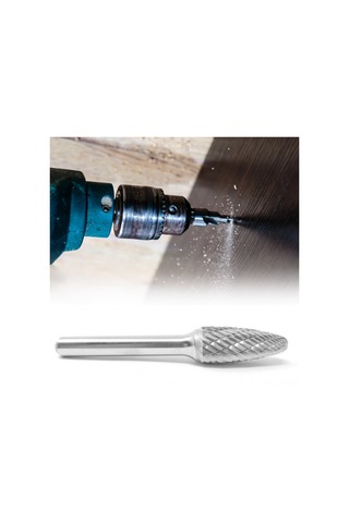 Symbee Tungsten Carbide Çift Kesimli Roter Bur, 7/16" Çaplı, Metal Ve Non-metal İşleme, Hızlı Kesim, 1/4" Bağlantı Ucu