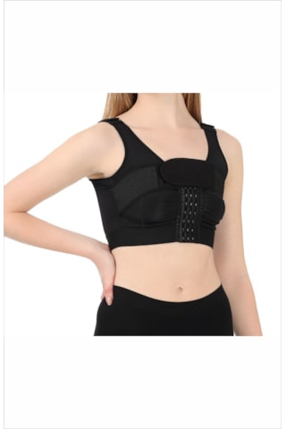 Postoperatif Bantlı Meme Revizyon Sonrası Sütyeni Siyah