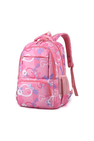 İlkokul Okul Çantası Çocuk Kız 1-6 Sınıf Omuz Çantası Pembe