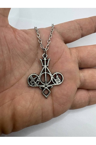 Rebel Emblems Ölümcül Aletler & Açlık Oyunları Temalı Unisex Kolye 60 Cm Zincirli Çok renkli