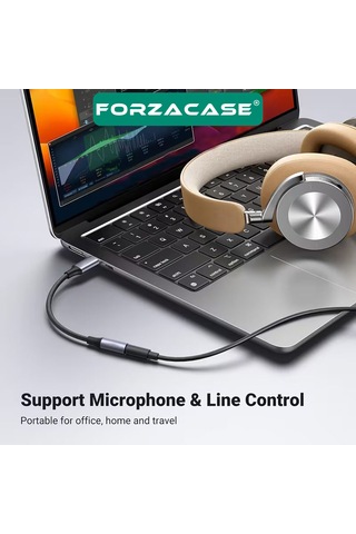 Forzacase Type-c Girişli Telefonlarla Uyumlu Kablolu Kulaklık Çevirici Jack Aux Çevirici - Fc1207 1 Adet