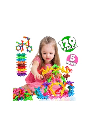 Kar Tanesi Molekül Yapı Taşları 5 Renk 120 Parça
