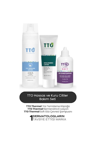 Tto Nemlendirici Losyon 100 ML + Göz Çevresi Şampuanı 125 ML + Yüz Temizleme Köpüğü 200 ML