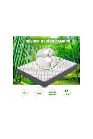 Uzunbebe 100X190 Ortopedik Yaylı Yatak Heyner Hybird Bamboo
