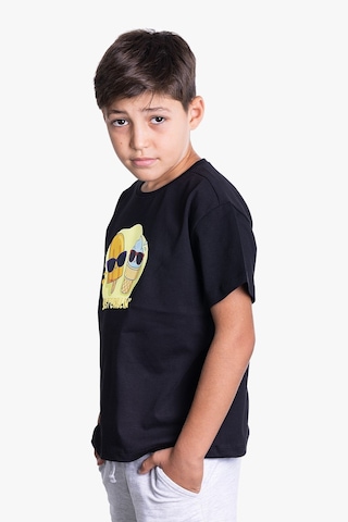 Little's World Just Chillin Çocuk Tshirt Siyah