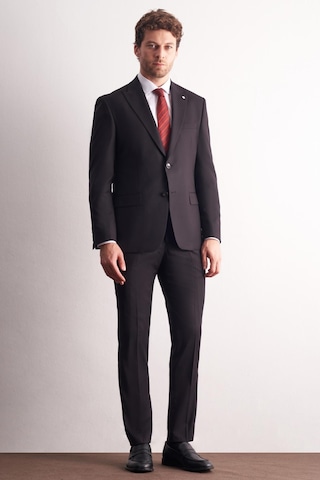 İmza Siyah Kırlangıç Yaka Kendinden Desenli Esnek Bel Slim Fit 6 Drop Takım Elbise 1001255167 Siyah