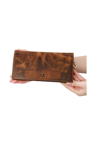 Mft Leather Hakiki Deri Kartlıklı Unisex Cüzdan Lilyum 7286 Crazy Taba