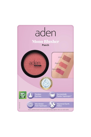 Aden Mono Blusher - Tekli Allık 02 Peach Şeftali 0