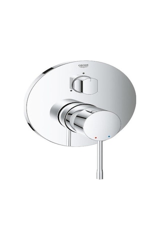 Grohe Essence 24169001 3 Yollu Yön Değiştiricili Tek Kollu Banyo Bataryası Gümüş Siyah