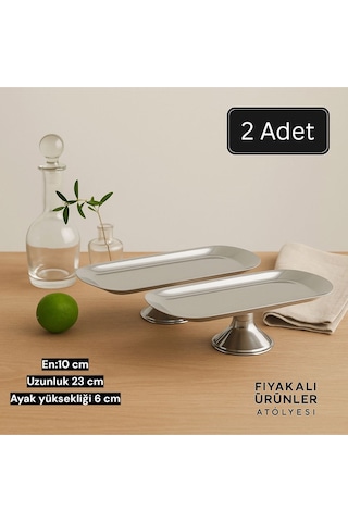 10x23 Cm Ayaklı Kayık Gold Sunumluk,çerezlik,kahvaltı Tabağı,sunum Tabağı,kozmetik,takı Tabağı Gümüş