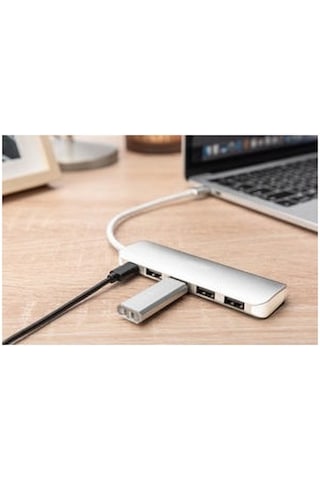 Digitus 4 Port USB 3.0 Hub 4 x USB 3.0 USB-A Dişi Konnektör (USB Çevre Ürünü) 1 x USB Tip C Pd (Power Delivery) Port 1 x USB Tip C