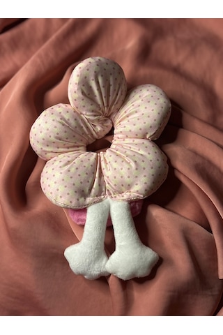 Figürlü Simit Toka - Eğlenceli Topuz Tokası - Dev Toka - Çılgın Saç Tokası Açık Pembe