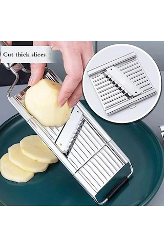 Çok Amaçlı Kesici Paslanmaz Çelik Taşınabilir Manuel Sebze Kesici Gümüş Diğer