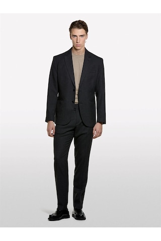 Sisley Viskoz Karışımlı Düğmeli Blazer Ceket Erkek Siyah Ceket - 325a2sddsw02f