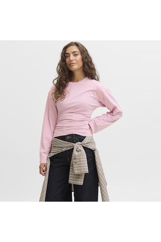 Jack & Jones Kadin Bisiklet Yaka Uzun Kollu Tisört - Paloma - 12303589 Pink Nectar