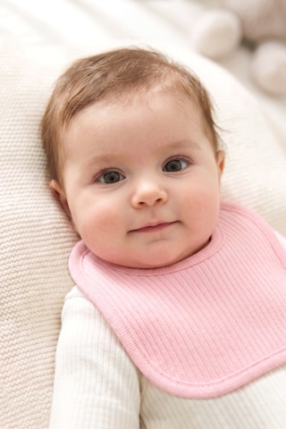 Just Inner Kız Bebek 2'li %100 Pamuk Önlük Düz Renk Dokulu Çıtçıtlı Çift Katlı Cilt Dostu 682301 Pembe