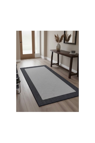Lüks Sisal Makine Dokuması 8mm Dokuma Tabanlı Mutfak Balkon Halısı Gri-siyah 832426808 Gri-siyah