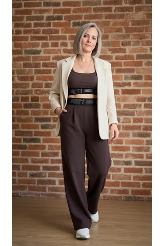 Byemelika Süet Blazer Bej Ekru