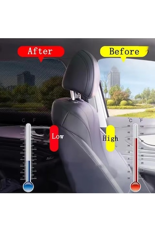 2 Adet Arka Yan Cam Güneşlik Güneş Koruma Gölgelik Sineklik Perde Suv Araçlar İçin