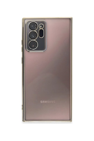Newface - 173 - Samsung Galaxy Uyumlu Note 20 Ultra Kılıf Razer Lensli Silikon - Kmrsfres - - Gold
